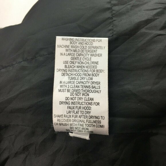 Calvin Klein Womens Black Quilted Parka Warm Jacket Winter Coat Large - Picture 12 of 12